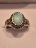 Vintage Larimar Silver s925 Adjustable Ring
