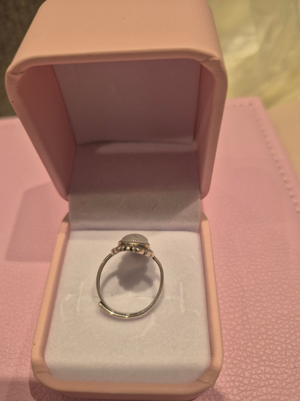 Vintage Moonstone Silver s925 Adjustable Ring